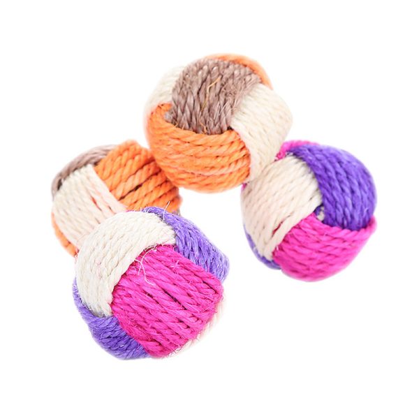 Pet Supplies Cat Toy Three-color Sisal Ball - Image 5