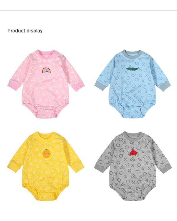 Baby Triangle Romper Spring And Autumn Long-sleeved Bag Fart - Image 6