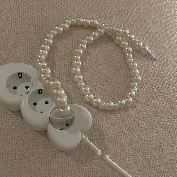 Pearl Beaded Mobile Phone Data Cable