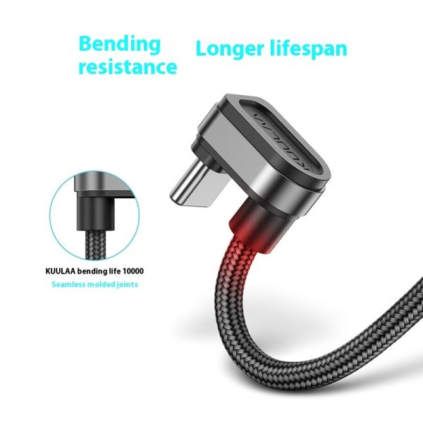 Braided Charging U-shaped Nylon Type-C Elbow Data Cable - Image 6