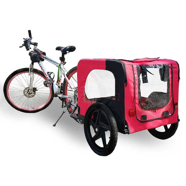 Bicycle Trailer For Pets Outdoor Foldable Dog Trailer With Reflectors - Image 2