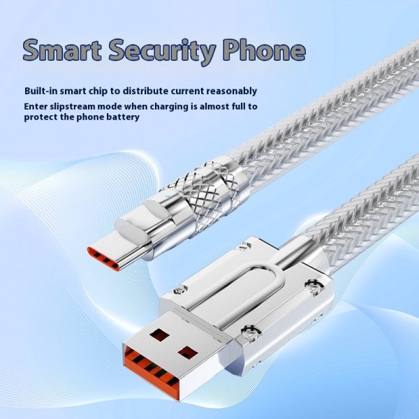 TYPE C Silver Data Cable CCC Certification Super Fast Charge 6A - Image 4