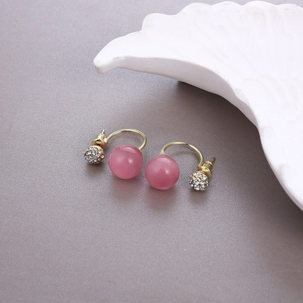 Cherry Blossom One Pair Wear Ball Bead Earrings - Image 4