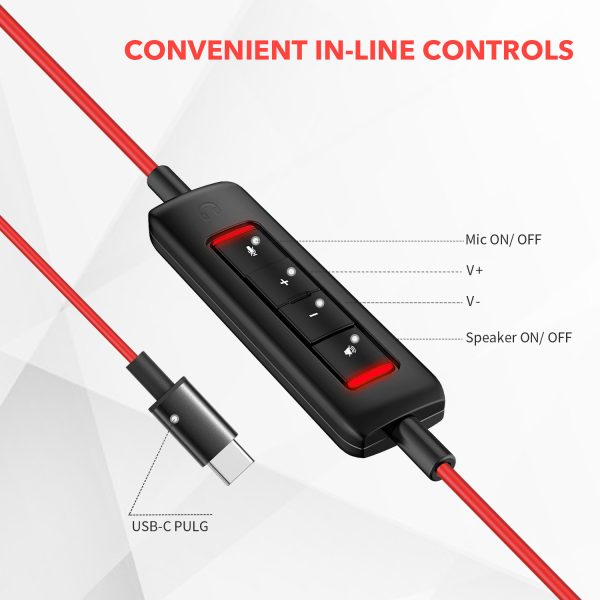 NUBWO HW02 Bilateral Lightweight Cable Telephone Headset - Image 7