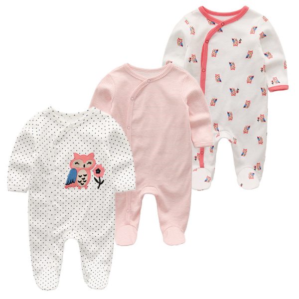 Newborn Baby Clothes Boneless Pair Buckle Onesie - Image 2