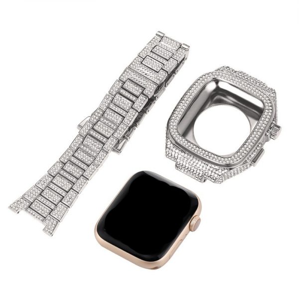 Smart Watch Inlaid Full Diamond Metal Strap - Image 2