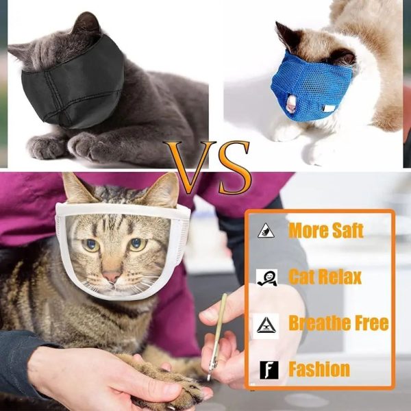 Anti Bite Puppy Kitten Muzzles Mask Pet Product Cat Muzzle Breathable Dogs Cats Bathing Grooming Tools - Image 4