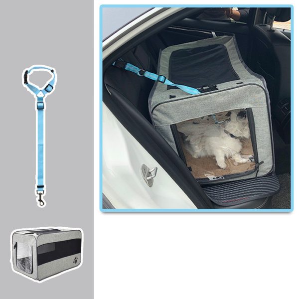 Pet Travel Carrier Bag Portable Pet Bag Folding Fabric Pet Carrier Travel Carrier Bag For Pet Cage With Locking Safety Zippers - Image 8