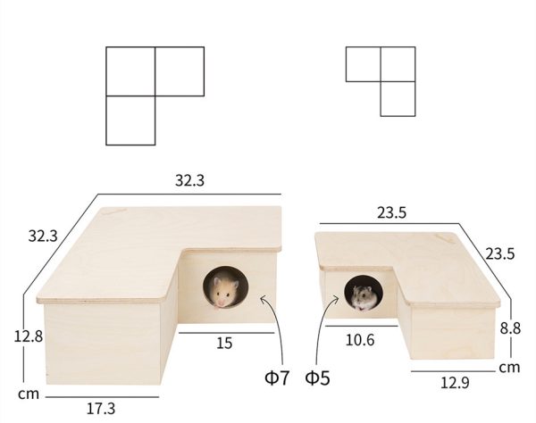 Two-bedroom three-bedroom small pet wooden house - Image 4