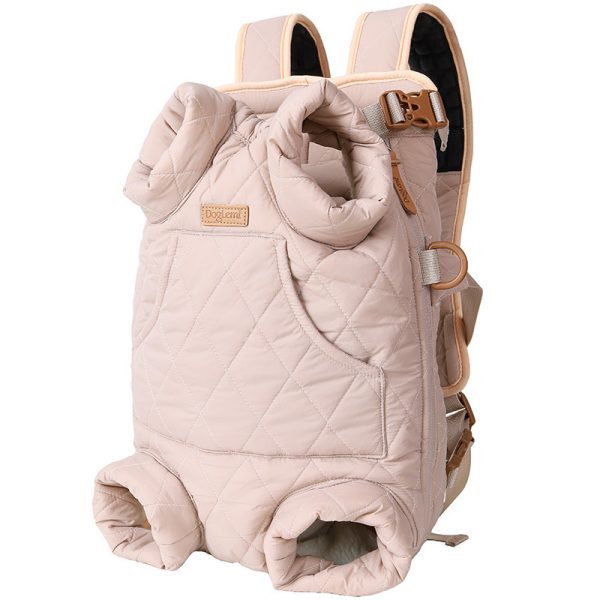 Winter Thickened Pet Outing Portable Strap Chest Backpack - Image 3