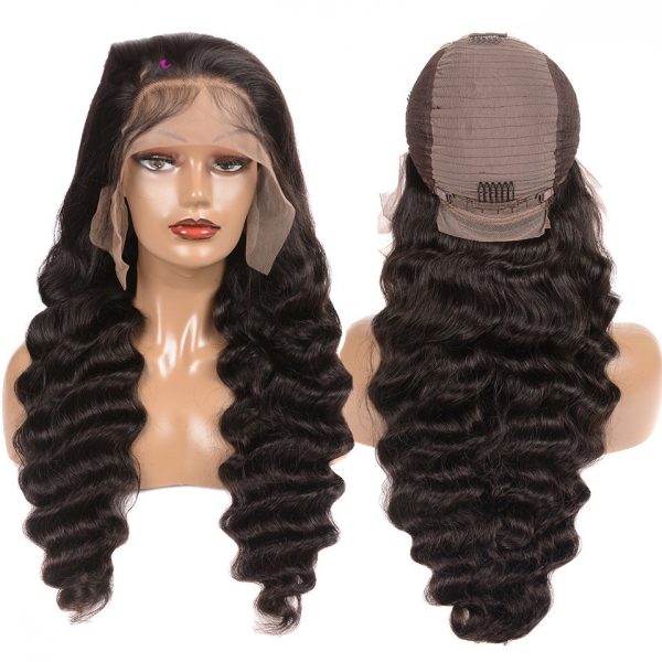 Human Hair Loose Deep Lace Frontal Wigs 13x4 Headgear - Image 3