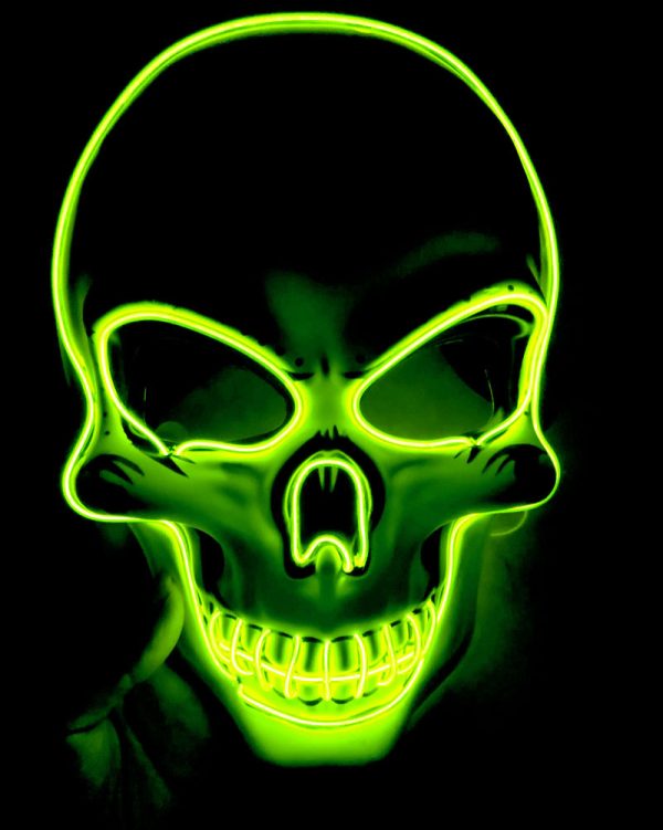 Halloween Skeleton Mask LED Glow Scary Mask - Image 4