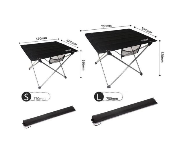 Outdoor camping small folding table aviation light aluminum alloy portable picnic table - Image 6