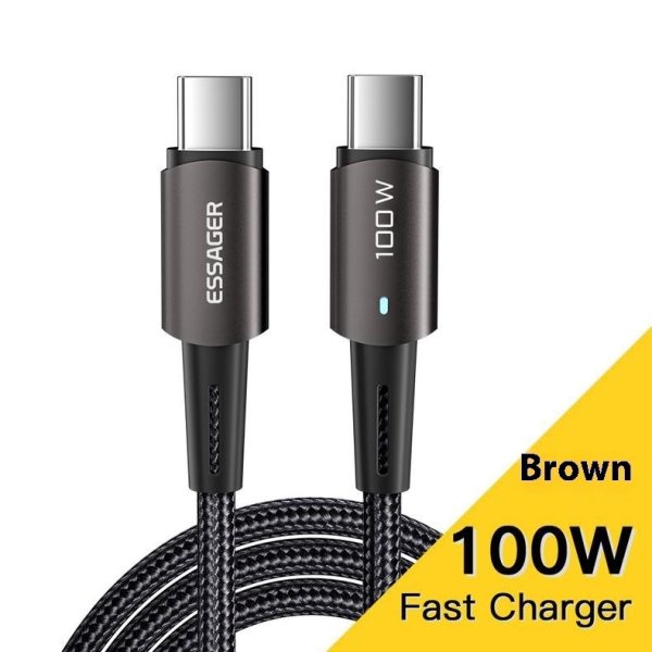 PD100W Fast Charge Data Cable For Mobile Phone Tablet Typec Fast Charging - Image 8