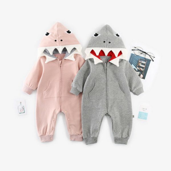 Cartoon shark hooded robes