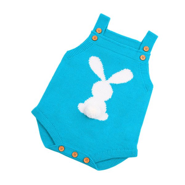 Cartoon Rabbit knitted Strap One-Piece Climbing Suit - Image 3