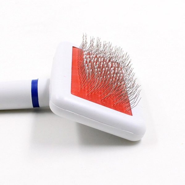 Fur Collar White Needle Comb Dog Grooming Comb With Protection Head Cat Dog Brush Brush Plastic Handle Airbag Needle Comb - Image 4