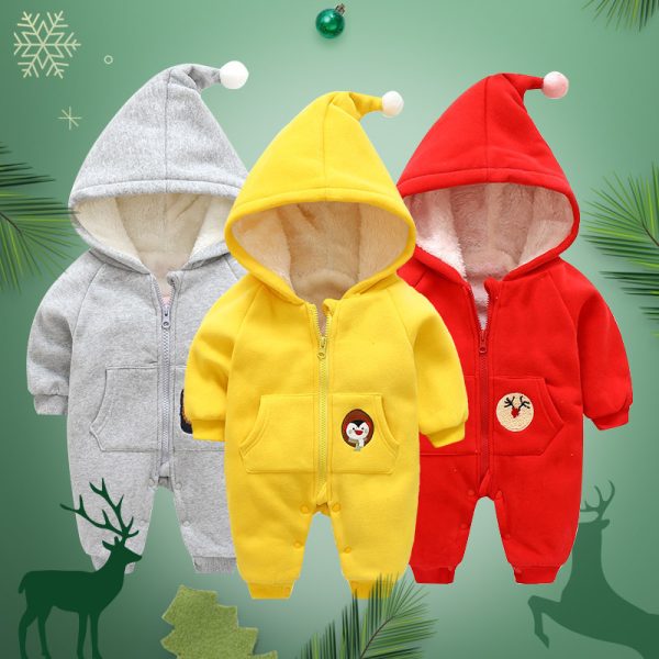 Warm baby onesie with fleece - Image 3