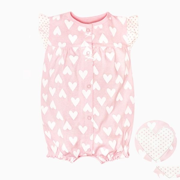 Fashion Cute Simple Short-sleeved Baby Jumpsuit - Image 2