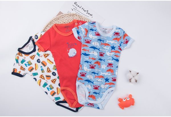 Cotton baby short sleeve bodysuit - Image 4