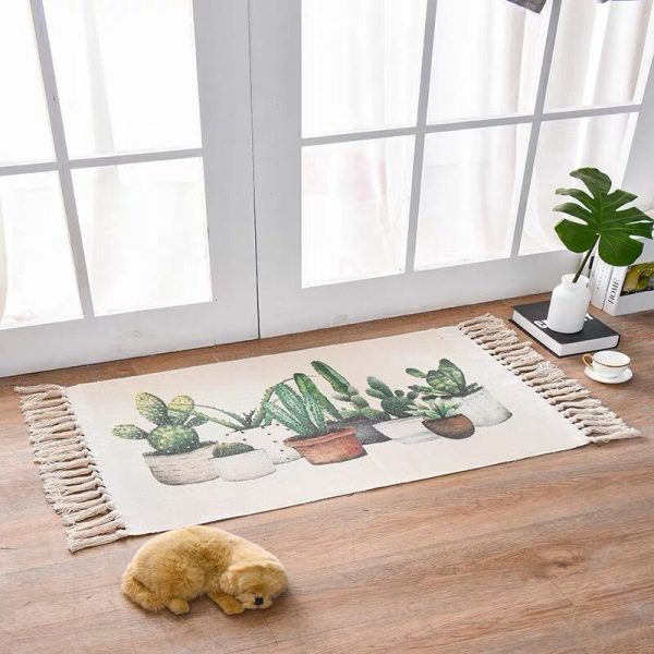 Scandinavian Style Linen Cotton Rug - Image 2