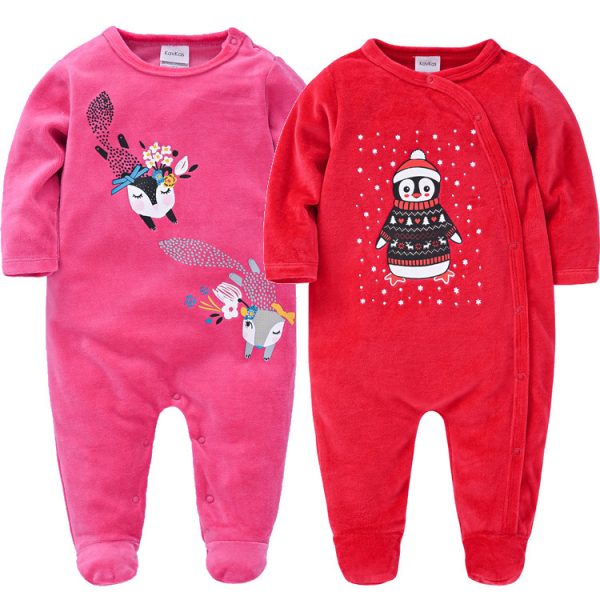 Spring And Autumn Warm Baby Long Sleeve Bodysuit - Image 2