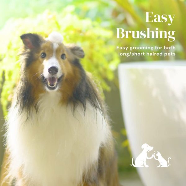 Dog Cat Grooming Brush Self Cleaning Slicker Brushes For Dogs Cats Pet Grooming Brush Tool Gently Removes Loose Undercoat Mats Tangled Hair Slicker Brush For Pet Massage-Self Cleaning - Image 10