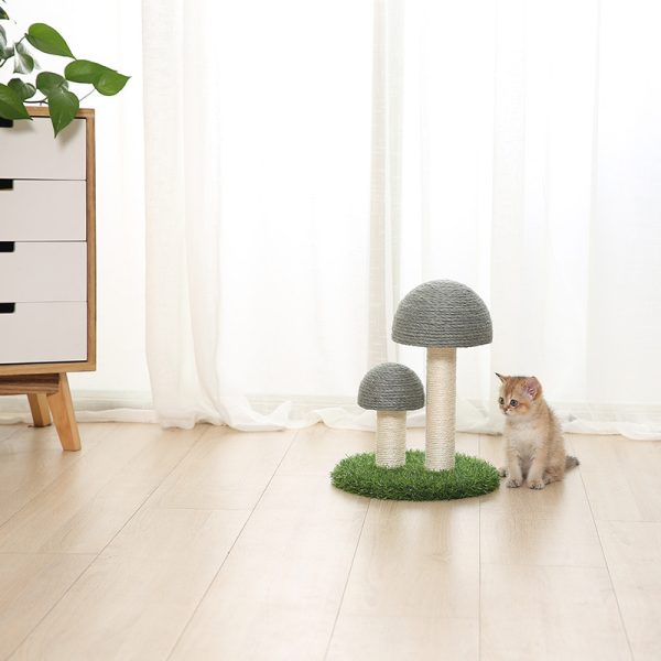 Natural linen mushroom scratching post - Image 9