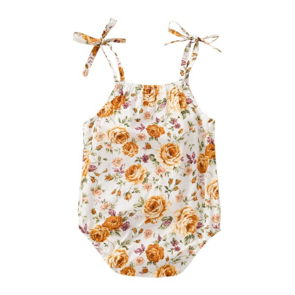 Baby Floral Tie - Up Jumpsuit - Image 2