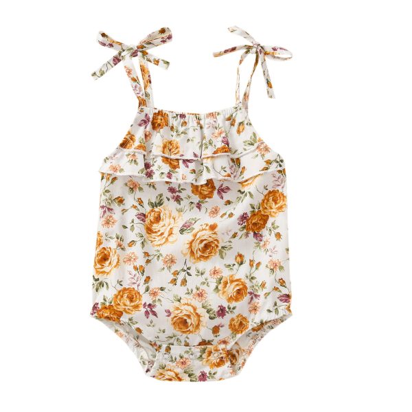 Baby Floral Tie - Up Jumpsuit - Image 4