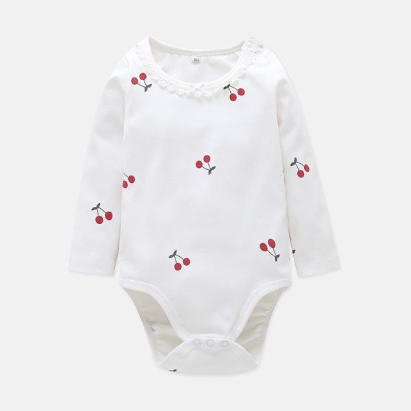 New Baby Solid Color Long-Sleeved Romper For Newborn Baby Fart Jumpsuit Cross-Border - Image 4