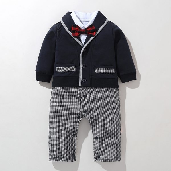 Gentleman's Romper Bow Three-piece Climb - Image 2