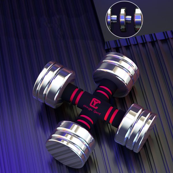 Stainless Steel Home Fitness Equipment With Removable Electroplating Dumbbell - Image 4