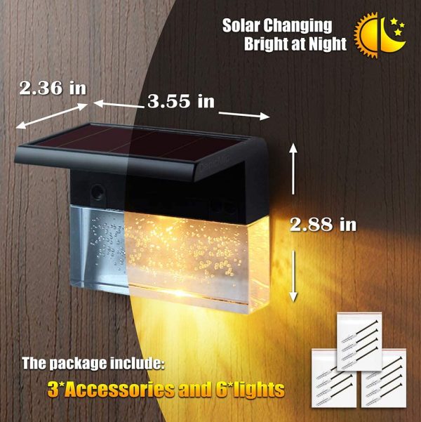 Waterproof New RGB LED Solar Light Step Fence Light - Image 5