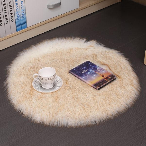 Hair Plush Carpet Floor Mats Household Floor Mats  Wool Round Bedroom Carpets - Image 2