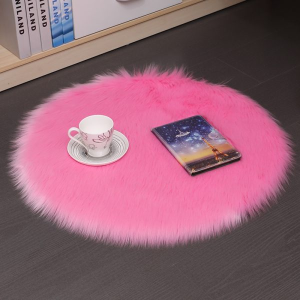 Hair Plush Carpet Floor Mats Household Floor Mats  Wool Round Bedroom Carpets - Image 3