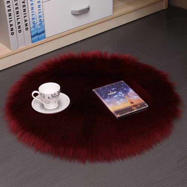 Hair Plush Carpet Floor Mats Household Floor Mats  Wool Round Bedroom Carpets - Image 5