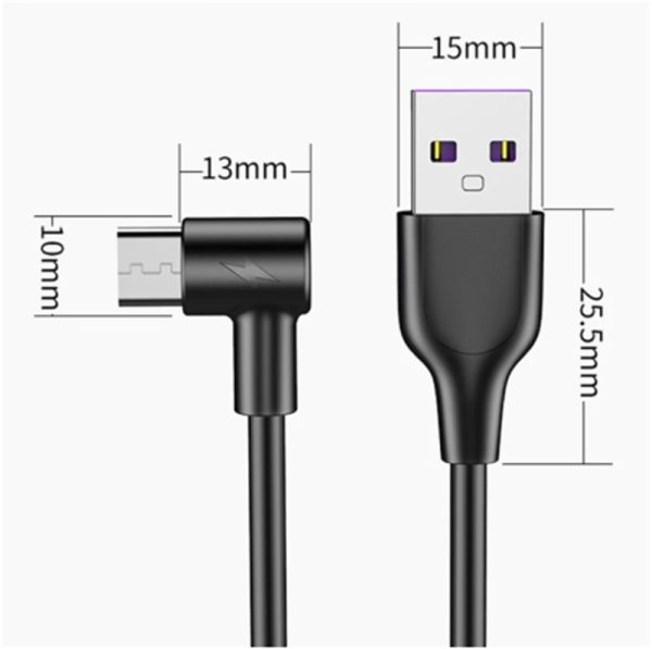 Data Cable 5A Fast Charging Elbow Charging Cable for Mobile Phone - Image 3