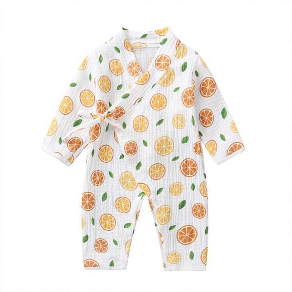 Baby Spring and Autumn Long Sleeve One-piece Printed Monk Clothes - Image 5