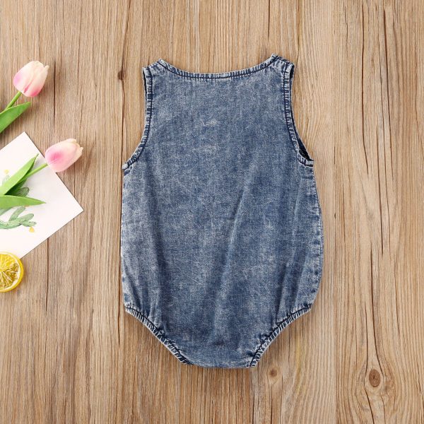 Baby Boy Summer Sleeveless Triangle Romper Romper - Image 2