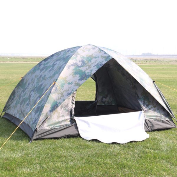 Outdoor Travel Tent 3-4 People Camouflage Mountaineering Tent Beach Camping Tent - Image 4