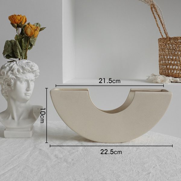 Simplicity Ceramic Vase Dry Flower Arrangement Home Decoration Ornament Living Room Display Art Vases - Image 7