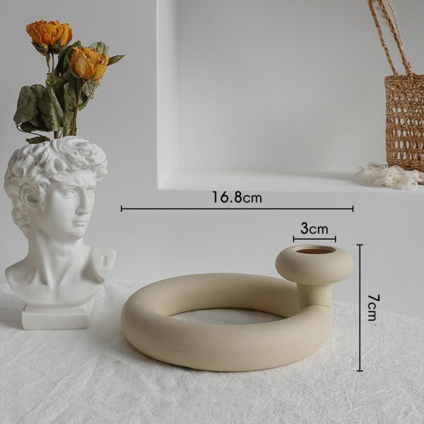 Simplicity Ceramic Vase Dry Flower Arrangement Home Decoration Ornament Living Room Display Art Vases - Image 6