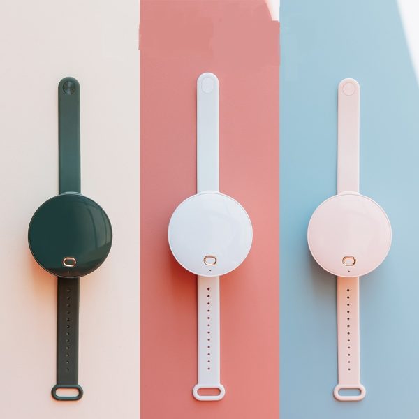 Portable Wrist Fan Mirror Leafless USB Rechargeable 3 Speed Adjustable Air Cooler Handheld - Image 5