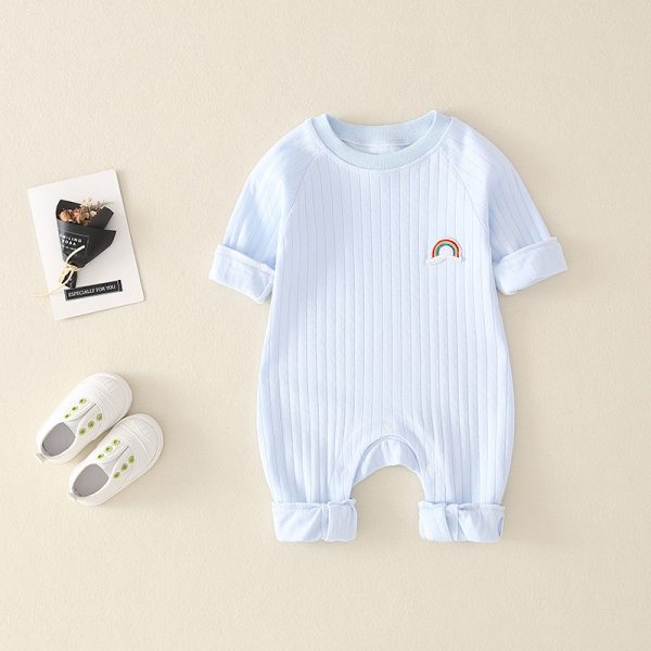 Fashionable And Simple Rainbow Baby Jumpsuit - Image 3