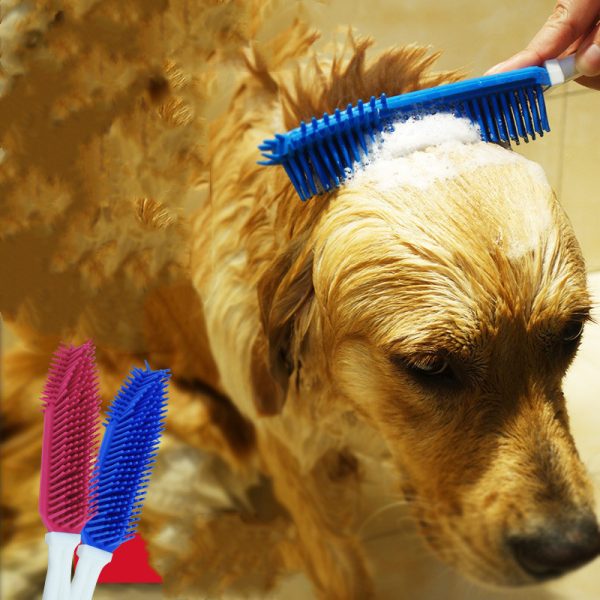 Cat Pet Dog Bathing Brush Massage Brush Scrubbing Bath Tool Supplies - Image 3