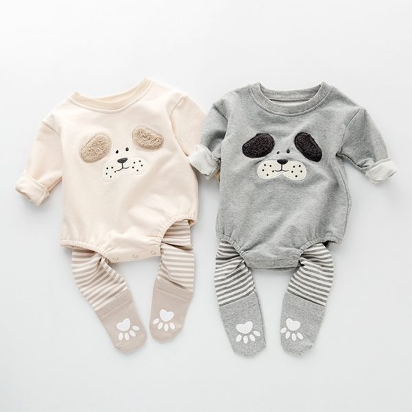 Autumn And Winter Baby Men's And Women's Baby Clothes Cartoon Round Neck Thick Cotton Sweater One-Piece Romper Romper - Image 5