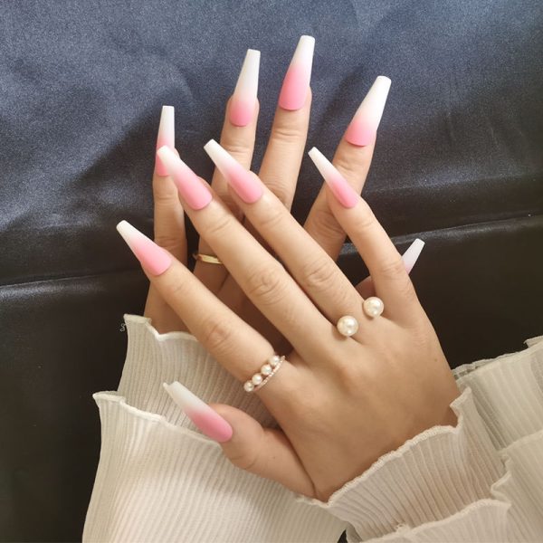 Long Ballet Nails With Flat And Pointed Water Droplets - Image 6