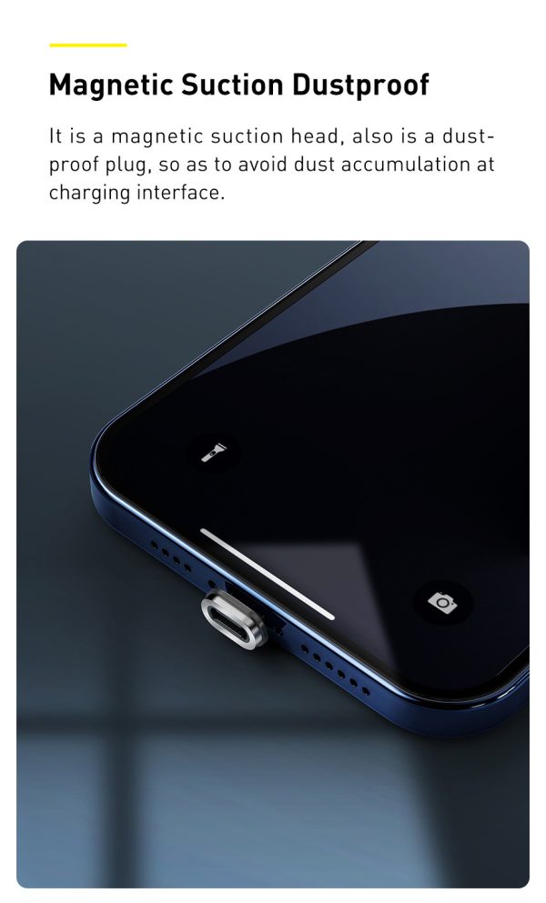 Compatible with Apple, Baseus Apple Iphone12 Mobile Phone Charging Cable Zinc Magnetic Fast Charging Data Cable PD20w Charging Cable Magnetic - Image 5