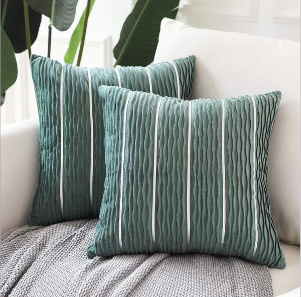 Simple Luxury Striped Velvet Pillow Cover Pillow Cushion Cover Pillow Case Covers for Sofa Flannel Velvet Sofa Cushion Cover - Image 5